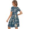 imageelescat Summer Dresses for Women Casual Beach Cover Up Loose Fit Short Sleeve Sundress with Pockets