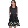 imageelescat Summer Dresses for Women Casual Sleeveless Tshirt Beach Flowy Tank Sundresses with PocketsFloral