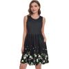 imageelescat Summer Dresses for Women Casual Sleeveless Tshirt Beach Flowy Tank Sundresses with PocketsFloral