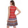 imageelescat Summer Dresses for Women Casual Sleeveless Tshirt Beach Flowy Tank Sundresses with PocketsRed Brown Boho
