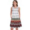 imageelescat Summer Dresses for Women Casual Sleeveless Tshirt Beach Flowy Tank Sundresses with PocketsWhite Red Boho