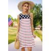 imageelescat Womens Summer Dresses 2025 Beach Casual Sleeveless Floral Print Tank Loose Sundress with PocketA American Flag