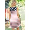 imageelescat Womens Summer Dresses 2025 Beach Casual Sleeveless Floral Print Tank Loose Sundress with PocketA American Flag