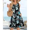 imageelescat Womens Summer Dresses 2025 Beach Casual Sleeveless Floral Print Tank Loose Sundress with PocketA Floral