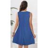 imageelescat Womens Summer Dresses 2025 Beach Casual Sleeveless Floral Print Tank Loose Sundress with PocketAa Medium Blue