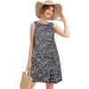 imageelescat Womens Summer Dresses 2025 Beach Casual Sleeveless Floral Print Tank Loose Sundress with PocketBlack Floral