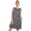 imageelescat Womens Summer Dresses 2025 Beach Casual Sleeveless Floral Print Tank Loose Sundress with PocketBlack Floral