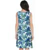 imageelescat Womens Summer Dresses 2025 Beach Casual Sleeveless Floral Print Tank Loose Sundress with PocketBlue Coconuts