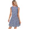imageelescat Womens Summer Dresses 2025 Beach Casual Sleeveless Floral Print Tank Loose Sundress with PocketBlue Daisy