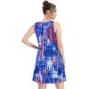 imageelescat Womens Summer Dresses 2025 Beach Casual Sleeveless Floral Print Tank Loose Sundress with PocketBlue Flag