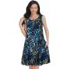 imageelescat Womens Summer Dresses 2025 Beach Casual Sleeveless Floral Print Tank Loose Sundress with PocketBlue Yellow Dots