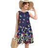 imageelescat Womens Summer Dresses 2025 Beach Casual Sleeveless Floral Print Tank Loose Sundress with PocketColorful Butterflies