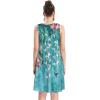 imageelescat Womens Summer Dresses 2025 Beach Casual Sleeveless Floral Print Tank Loose Sundress with PocketLake Green