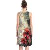 imageelescat Womens Summer Dresses 2025 Beach Casual Sleeveless Floral Print Tank Loose Sundress with PocketLarge Red Floral