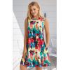 imageelescat Womens Summer Dresses 2025 Beach Casual Sleeveless Floral Print Tank Loose Sundress with PocketMulticolor