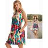 imageelescat Womens Summer Dresses 2025 Beach Casual Sleeveless Floral Print Tank Loose Sundress with PocketMulticolor