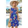 imageelescat Womens Summer Dresses 2025 Beach Casual Sleeveless Floral Print Tank Loose Sundress with PocketRoyal Blue Flower