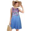 imageelescat Womens Summer Dresses 2025 Beach Casual Sleeveless Floral Print Tank Loose Sundress with PocketTie Dye Floral
