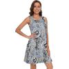 imageelescat Womens Summer Dresses Sleeveless Casual Beach Coverup Tshirt Boho Loose Tank Swing Sundress with PocketsBlack Dot BohoL