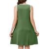 imageWEACZZY 2025 Summer Dresses for Women Casual Loose Fit Beach Vacation Sundress Sleeveless Crewneck Tank Dress with Pockets01 Army Green