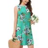 imageWEACZZY 2025 Summer Dresses for Women Casual Loose Fit Beach Vacation Sundress Sleeveless Crewneck Tank Dress with PocketsMint Green
