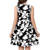 imageWEACZZY 2025 Summer Dresses for Women Casual Loose Fit Beach Vacation Sundress Sleeveless Crewneck Tank Dress with PocketsSketch White Black