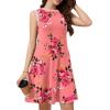 imageWEACZZY 2025 Summer Dresses for Women Casual Loose Fit Beach Vacation Sundress Sleeveless Crewneck Tank Dress with PocketsSugar Pink