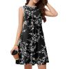imageWEACZZY 2025 Summer Dresses for Women Casual Loose Fit Beach Vacation Sundress Sleeveless Crewneck Tank Dress with PocketsWhite Black