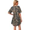 imageWEACZZY Nightgowns for Women Soft Sleep Shirt V Neck Short Sleeve Loungewear Loose Comfy NightShirtsCamo Green