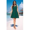 imageWEACZZY Women Summer Casual Swing T Shirt Dresses Beach Cover up Loose DressA Dark Green