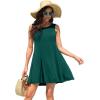 imageWEACZZY Women Summer Casual Swing T Shirt Dresses Beach Cover up Loose DressA Dark Green