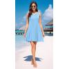imageWEACZZY Women Summer Casual Swing T Shirt Dresses Beach Cover up Loose DressA Light Blue