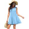 imageWEACZZY Women Summer Casual Swing T Shirt Dresses Beach Cover up Loose DressA Light Blue