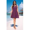 imageWEACZZY Women Summer Casual Swing T Shirt Dresses Beach Cover up Loose DressA Mauve