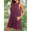 imageWEACZZY Women Summer Casual Swing T Shirt Dresses Beach Cover up Loose DressA Mauve