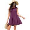 imageWEACZZY Women Summer Casual Swing T Shirt Dresses Beach Cover up Loose DressA Mauve