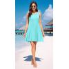 imageWEACZZY Women Summer Casual Swing T Shirt Dresses Beach Cover up Loose DressA Nile Blue