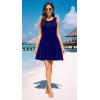 imageWEACZZY Women Summer Casual Swing T Shirt Dresses Beach Cover up Loose DressA Royal Blue