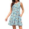 imageWEACZZY Women Summer Casual Swing T Shirt Dresses Beach Cover up Loose DressButterfly Blue