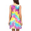 imageWEACZZY Women Summer Casual Swing T Shirt Dresses Beach Cover up Loose DressColorful Yellow