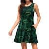 imageWEACZZY Women Summer Casual Swing T Shirt Dresses Beach Cover up Loose DressFloral Green
