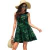 imageWEACZZY Women Summer Casual Swing T Shirt Dresses Beach Cover up Loose DressFloral Green
