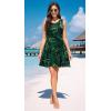 imageWEACZZY Women Summer Casual Swing T Shirt Dresses Beach Cover up Loose DressFloral Green