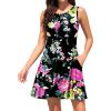 imageWEACZZY Women Summer Casual Swing T Shirt Dresses Beach Cover up Loose DressFloral Purple