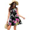 imageWEACZZY Women Summer Casual Swing T Shirt Dresses Beach Cover up Loose DressFloral Purple