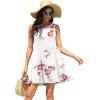 imageWEACZZY Women Summer Casual Swing T Shirt Dresses Beach Cover up Loose DressFloral White
