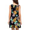 imageWEACZZY Women Summer Casual Swing T Shirt Dresses Beach Cover up Loose DressFloralyellow Green
