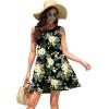 imageWEACZZY Women Summer Casual Swing T Shirt Dresses Beach Cover up Loose DressGreen Leaf Lily