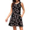 imageWEACZZY Women Summer Casual Swing T Shirt Dresses Beach Cover up Loose DressGypsophila Black