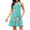 imageWEACZZY Women Summer Casual Swing T Shirt Dresses Beach Cover up Loose DressMint Green